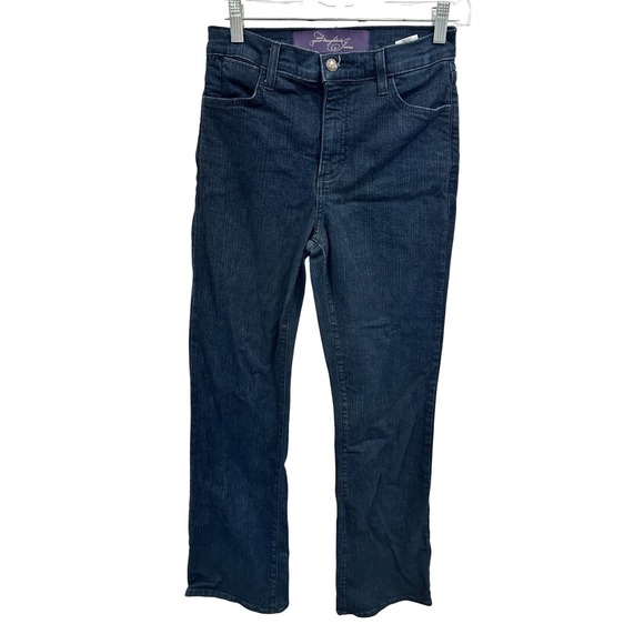 Not Your Daughters Jeans Denim - Not Your Daughters Jeans Womens Dark Wash Straight Leg Stretch‎ Denim Jeans sz 8